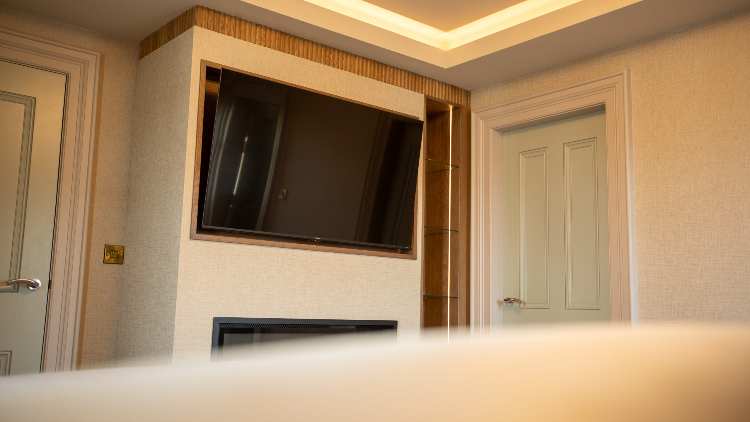 Shot of built in media unit